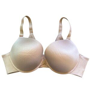 Cacique Bra 44D Boost‎ Plunge Nude Padded 4 Hook Adjustable Straps Lingerie